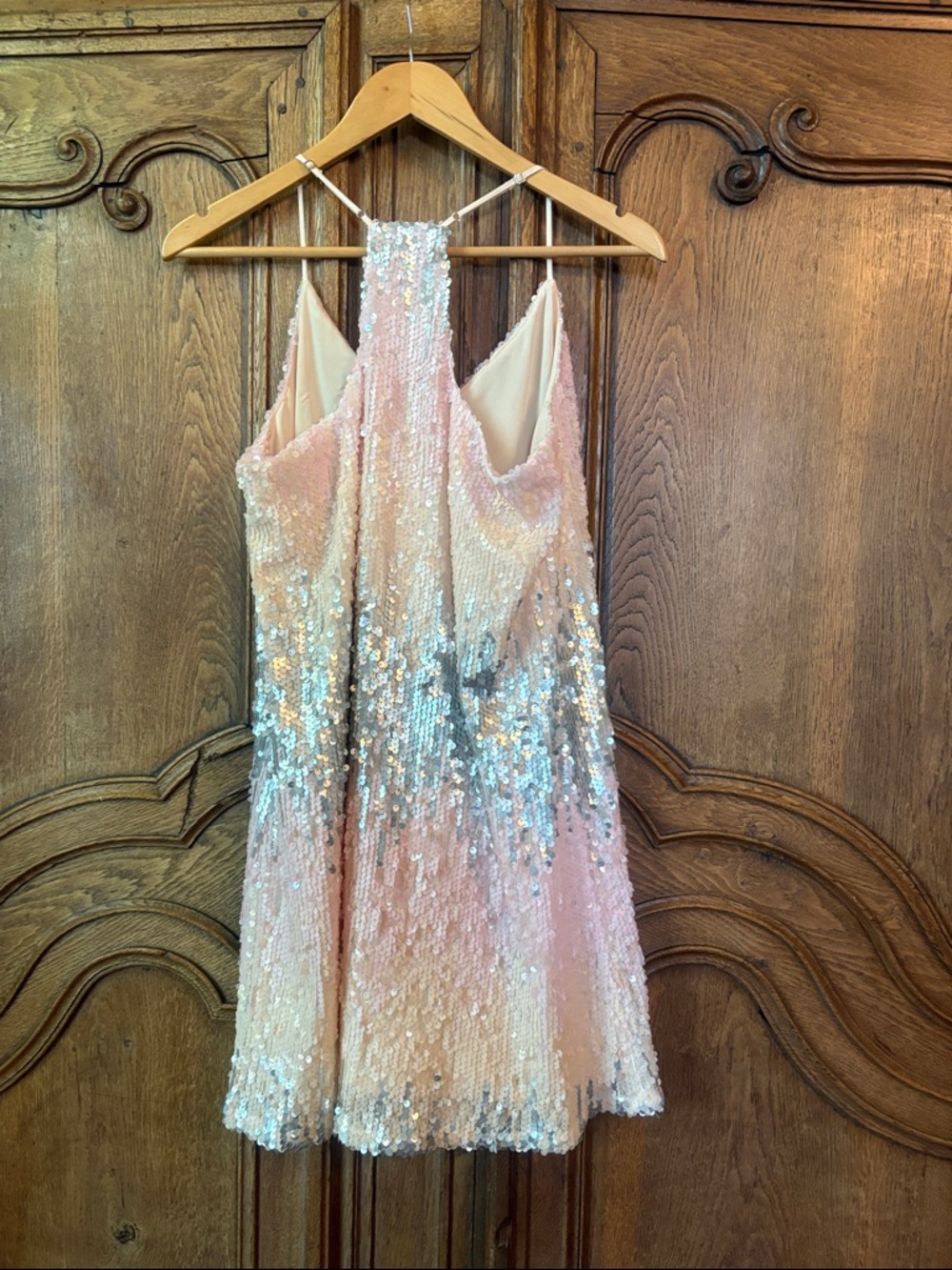 Lavender Brown Ombré sequin mini cocktail dress - Picture 11 of 13